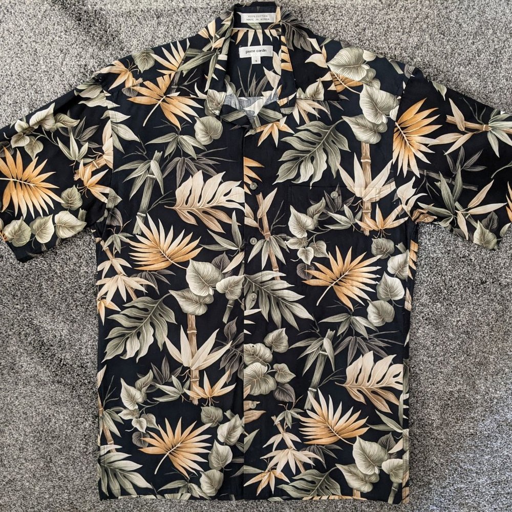 Men's Pierre Cardin Hawaiian Shirt (A184)